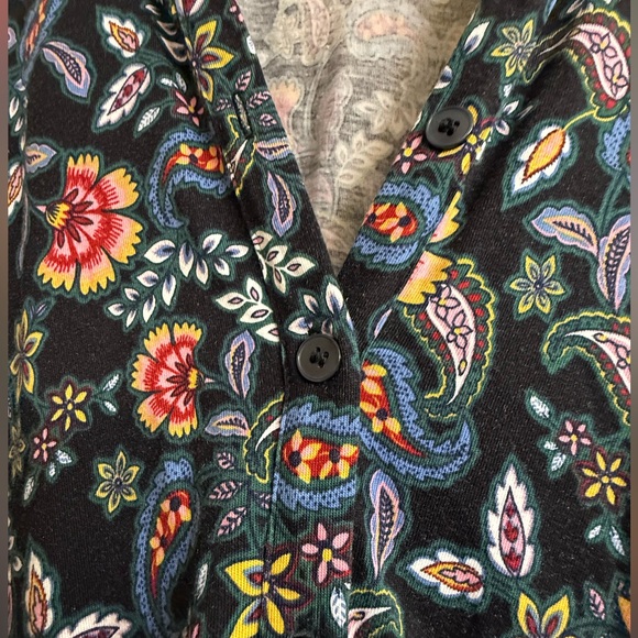 Boden Black Floral Print Long Sleeve Dress US 12R - Picture 4 of 6